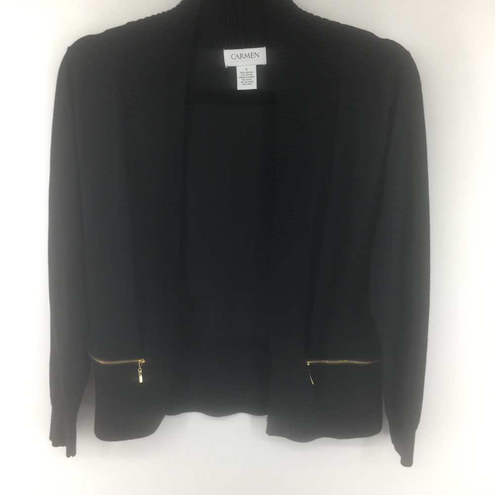 Carmen Marc Valvo Open Cardigan